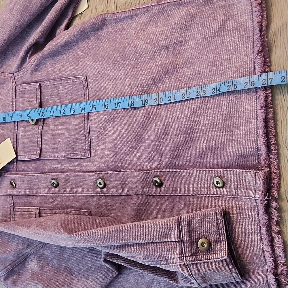 ENTRO Denim Utility Shacket Jacket - Picture 12 of 13